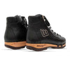 [Schwarz] Roxy Damen Clog Sneaker mit hohem schaft und biegsamer nachhaltiger holzsohle, farbe: schwarz (glattleder), holzclogs woody, woody schuhe, woody shoes, handgemachte holzschuhe aus österreich, kärnten