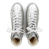 [Silber] Roxy Damen Clog Sneaker Silber von woody Schuhe. Clogs Damen, Damen Sneakers. roxy, clog sneakers für damen mit hohem schaft und biegsamer nachhaltiger holzsohle, farbe: silber (glattleder), holzclogs woody, woody schuhe, woody shoes, handgemachte holzschuhe aus österreich, kärnten