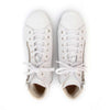 [Weiss] Roxy Damen Clog Sneaker mit hohem schaft und biegsamer nachhaltiger holzsohle, farbe: weiss (glattleder), holzclogs woody, woody schuhe, woody shoes, handgemachte holzschuhe aus österreich, kärnten