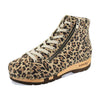 [Wildcat] Roxy Damen Clog Sneaker mit hohem schaft und biegsamer nachhaltiger holzsohle, farbe: wildcat (leopard print), holzclogs woody, woody schuhe, woody shoes, handgemachte holzschuhe aus österreich, kärnten