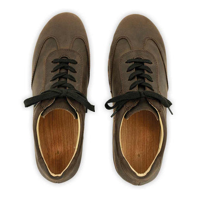 [Caffe] Sam Herren Clog Sneaker mit biegsamer nachhaltiger holzsohle, der bestseller, farbe: caffe-braun, holzclogs woody, woody schuhe, woody shoes, handgemachte holzschuhe aus österreich, kärnten