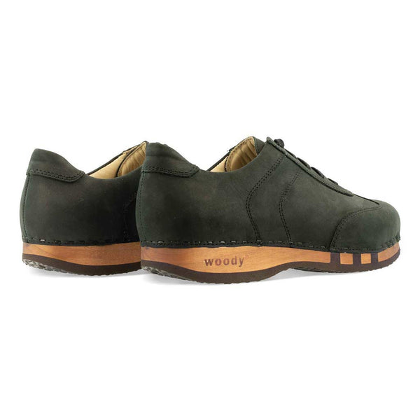 [Nero] Sam Herren Clog Sneaker mit biegsamer nachhaltiger holzsohle, der bestseller, farbe: nero (schwarz), holzclogs woody, woody schuhe, woody shoes, handgemachte holzschuhe aus österreich, kärnten