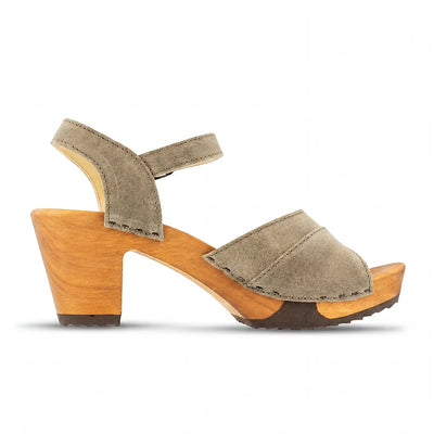 woody Yara Damen Clog Sandalette in Sand, Ansicht 4, handgemacht in Österreich