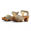 woody Yara Damen Clog Sandalette in Sand, Ansicht 2, handgemacht in Österreich