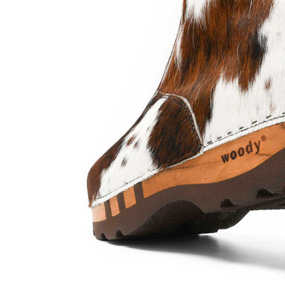 [Natur Fell] Sandro Fell Herren Fellstiefel mit biegsamer nachhaltiger holzsohle, farbe: fell natur, holzclogs woody, woody schuhe, woody shoes, handgemachte holzschuhe aus österreich, kärnten