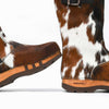 [Natur Fell] Sandro Fell Herren Fellstiefel mit biegsamer nachhaltiger holzsohle, farbe: fell natur, holzclogs woody, woody schuhe, woody shoes, handgemachte holzschuhe aus österreich, kärnten