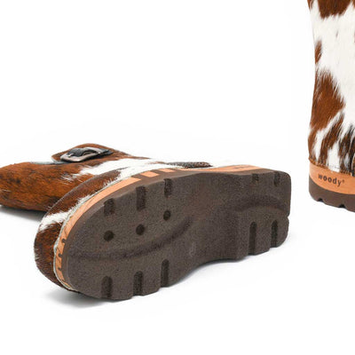 [Natur Fell] Sandro Fell Herren Fellstiefel mit biegsamer nachhaltiger holzsohle, farbe: fell natur, holzclogs woody, woody schuhe, woody shoes, handgemachte holzschuhe aus österreich, kärnten