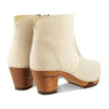 [Creme]Tanja Damen Clog Stiefelette, woody holzschuhe. tanja ankle boots gefüttert, damenstiefel, stiefel, damenclogs mit flexibler, biegsamer holzsohle. holzclogs, clogs damen knöchel stiefel, damen clogs mit fussbett. ankleboots holz schuhe, holzclog, holzschuhe kaufen, farbe: creme