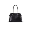woody Frida Damen-Handtasche aus Natur-Fell in Schwarz von oben