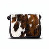 woody Klara - praktische Handtasche Damen in Fell Natur-Schwarz, handgemacht in Österreich
