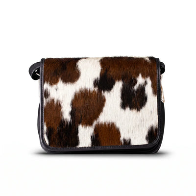 woody Klara - praktische Handtasche Damen in Fell Natur-Schwarz, Ansicht 4, handgemacht in Österreich