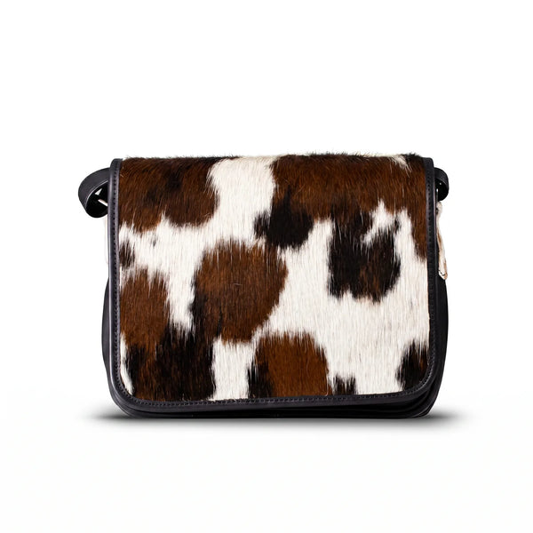 woody Klara - praktische Handtasche Damen in Fell Natur-Schwarz, Ansicht 4, handgemacht in Österreich