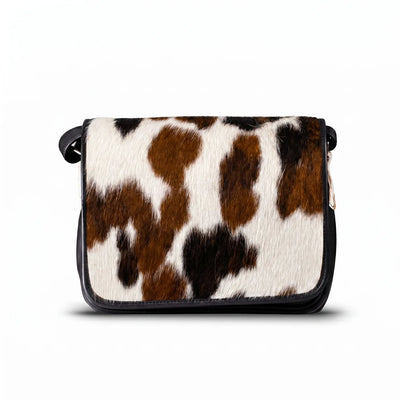 woody Klara - praktische Handtasche Damen in Fell Natur-Schwarz, Ansicht 5, handgemacht in Österreich