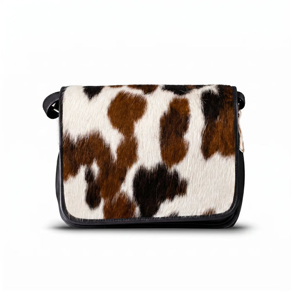 woody Klara - praktische Handtasche Damen in Fell Natur-Schwarz, Ansicht 5, handgemacht in Österreich