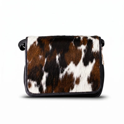 woody Klara - praktische Handtasche Damen in Fell Natur-Schwarz, Ansicht 6, handgemacht in Österreich