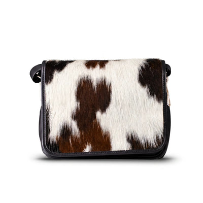 woody Klara - praktische Handtasche Damen in Fell Natur-Schwarz, Ansicht 7, handgemacht in Österreich