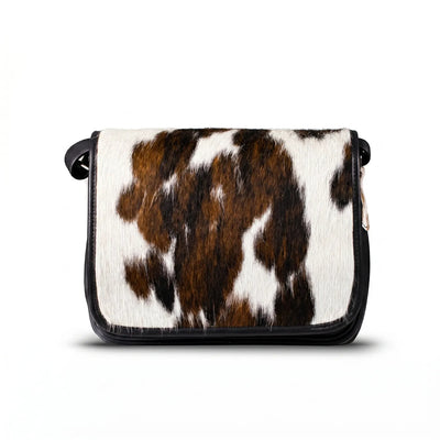 woody Klara - praktische Handtasche Damen in Fell Natur-Schwarz, Ansicht 8, handgemacht in Österreich