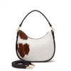 woody Luna - elegante Hobo-Tasche in Fell Natur-Schwarz, handgemacht in Österreich