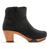 [Nero] Tina Damen Clog Stiefelette woody Schuhe. Damen Stiefelette mit Absatz. Clog mit Kalbslederfutter als Damenstiefel. Damenclogs, Damen Clogs - Clogs Damen. Holzschuhe für Damen, Damen Clogs, Holzclogs, Damen Pantoletten mit Holzsohle. Farbe: nero (schwarz)