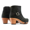 [Nero] Tina Damen Clog Stiefelette woody Schuhe. Damen Stiefelette mit Absatz. Clog mit Kalbslederfutter als Damenstiefel. Damenclogs, Damen Clogs - Clogs Damen. Holzschuhe für Damen, Damen Clogs, Holzclogs, Damen Pantoletten mit Holzsohle. Farbe: nero (schwarz)