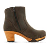 [Caffe] Tina Damen Clog Stiefelette woody Schuhe. Damen Stiefelette mit Absatz. Clog mit Kalbslederfutter als Damenstiefel. Damenclogs, Damen Clogs - Clogs Damen. Holzschuhe für Damen, Damen Clogs, Holzclogs, Damen Pantoletten mit Holzsohle. Farbe: Caffe (braun)