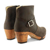[Caffe] Tina Damen Clog Stiefelette woody Schuhe. Damen Stiefelette mit Absatz. Clog mit Kalbslederfutter als Damenstiefel. Damenclogs, Damen Clogs - Clogs Damen. Holzschuhe für Damen, Damen Clogs, Holzclogs, Damen Pantoletten mit Holzsohle. Farbe: Caffe (braun)