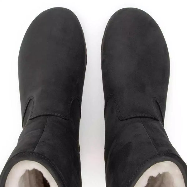 [Nero] Ulli Damen Clog Schlupfstiefel mit biegsamer nachhaltiger holzsohle, farbe: nero (schwarz), holzclogs woody schuhe, woody shoes, handgemachte holzschuhe aus österreich kärnten