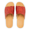 [Rosso] Vanessa Damen Pantolette mit biegsamer nachhaltiger holzsohle, der bestseller, farbe: rosso-rot, holzclogs woody, woody schuhe, woody shoes, handgemachte holzschuhe aus österreich, kärnten