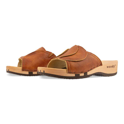 [Safor] Vanessa Damen Pantolette mit biegsamer nachhaltiger holzsohle, der bestseller, farbe: safor (braun), holzclogs woody, woody schuhe, woody shoes, handgemachte holzschuhe aus österreich, kärnten