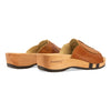 [Safor] Vanessa Damen Pantolette mit biegsamer nachhaltiger holzsohle, der bestseller, farbe: safor (braun), holzclogs woody, woody schuhe, woody shoes, handgemachte holzschuhe aus österreich, kärnten