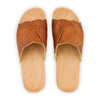 [Safor] Vanessa Damen Pantolette mit biegsamer nachhaltiger holzsohle, der bestseller, farbe: safor (braun), holzclogs woody, woody schuhe, woody shoes, handgemachte holzschuhe aus österreich, kärnten