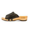 [Schwarz] Vanessa Damen Pantolette mit biegsamer nachhaltiger holzsohle, der bestseller, farbe: schwarz, holzclogs woody, woody schuhe, woody shoes, handgemachte holzschuhe aus österreich, kärnten
