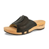 [Schwarz] Vanessa Damen Pantolette mit biegsamer nachhaltiger holzsohle, der bestseller, farbe: schwarz, holzclogs woody, woody schuhe, woody shoes, handgemachte holzschuhe aus österreich, kärnten