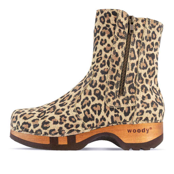 [Wildcat] Veronika Damen Clog Stiefelette woody, farbe: wildcat (animalprint), ganzjahres, kalbslederfutter