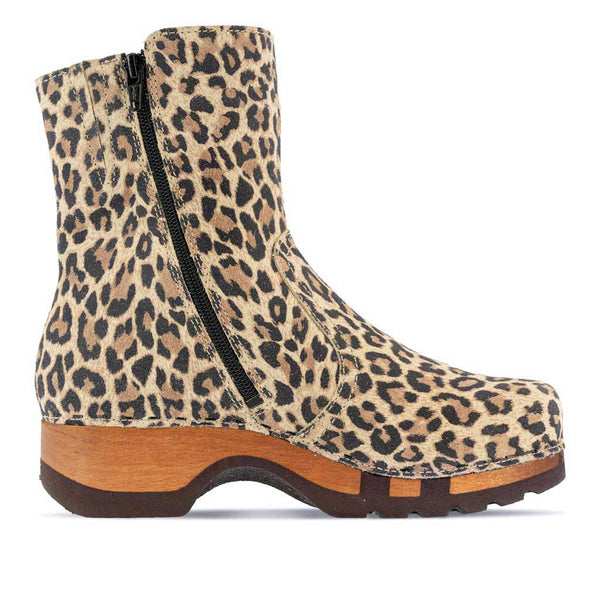 [Wildcat] Veronika Damen Clog Stiefelette woody, farbe: wildcat (animalprint), ganzjahres, kalbslederfutter