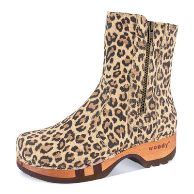 [Wildcat] Veronika Damen Clog Stiefelette woody, farbe: wildcat (animalprint), ganzjahres, kalbslederfutter