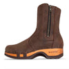 [Caffe] veronika damen clog stiefelette woody holzschuhe. veronika ankle boots mit zip, damenstiefel reissverschluss, stiefel, damenclogs mit flexibler, biegsamer holzsohle. holzclogs, clogs damen knöchel stiefel, damen clogs mit fussbett. ankleboots holz schuhe, holzclog, holzschuhe bestellen, farbe: caffe
