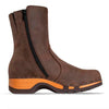 [Caffe] veronika damen clog stiefelette woody holzschuhe. veronika ankle boots mit zip, damenstiefel reissverschluss, stiefel, damenclogs mit flexibler, biegsamer holzsohle. holzclogs, clogs damen knöchel stiefel, damen clogs mit fussbett. ankleboots holz schuhe, holzclog, holzschuhe bestellen, farbe: caffe