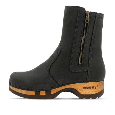 [Nero] Veronika Damen Clog Stiefelette woody, farbe: nero (schwarz), ganzjahres, kalbslederfutter