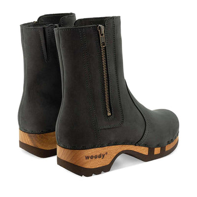 [Nero] Veronika Damen Clog Stiefelette woody, farbe: nero (schwarz), ganzjahres, kalbslederfutter
