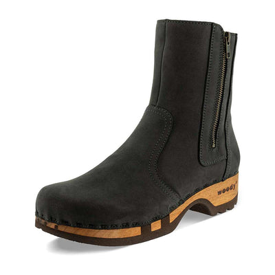 [Nero] Veronika Damen Clog Stiefelette woody, farbe: nero (schwarz), ganzjahres, kalbslederfutter