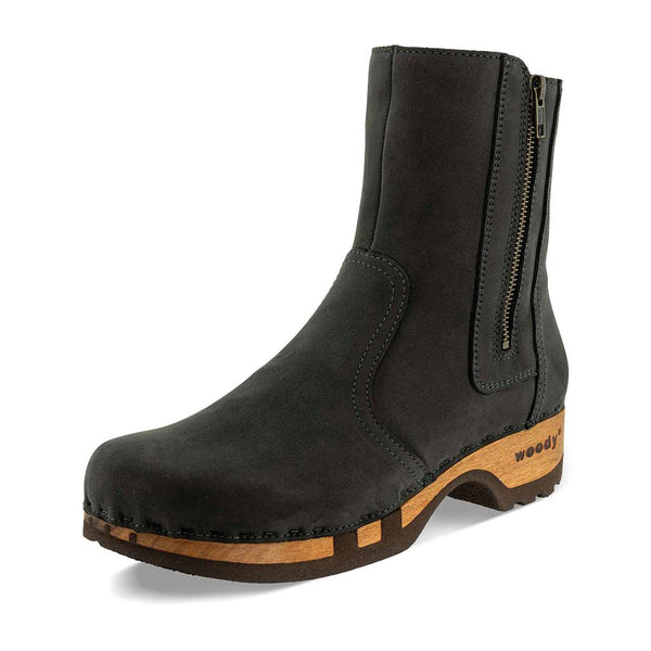 [Nero] Veronika Damen Clog Stiefelette woody, farbe: nero (schwarz), ganzjahres, kalbslederfutter