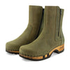 [Olivia] Veronika Damen Clog Stiefelette woody, farbe: olivia (olivgruen), ganzjahres, kalbslederfutter