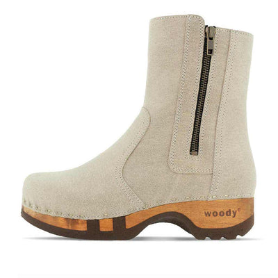 [Sabbia] Veronika Damen Clog Stiefelette woody, farbe: sabbia (sand), ganzjahres, kalbslederfutter
