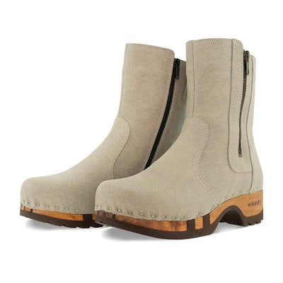 [Sabbia] Veronika Damen Clog Stiefelette woody, farbe: sabbia (sand), ganzjahres, kalbslederfutter