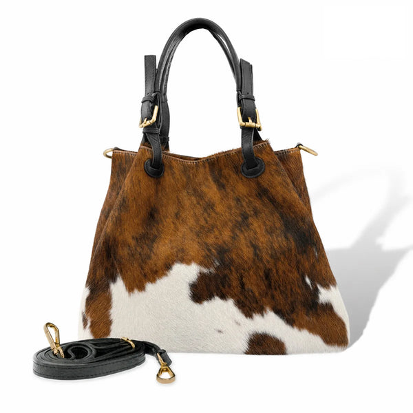 woody Victoria - schicke große Handtasche in Fell Natur-Schwarz, Ansicht 4, handgemacht in Österreich