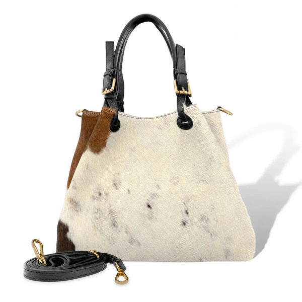woody Victoria - schicke große Handtasche in Fell Natur-Schwarz, Ansicht 5, handgemacht in Österreich
