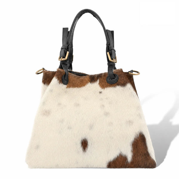 woody Victoria - schicke große Handtasche, Handtasche aus Kuhfell, handgemacht in Österreich