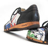 [Showtime] Wayne Herren Clog Sneaker mit biegsamer nachhaltiger holzsohle, der bestseller, farbe: showtime (multicolor-westwood), holzclogs woody, woody schuhe, woody shoes, handgemachte holzschuhe aus österreich, kärnten