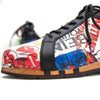 [Showtime] Wayne Herren Clog Sneaker mit biegsamer nachhaltiger holzsohle, der bestseller, farbe: showtime (multicolor-westwood), holzclogs woody, woody schuhe, woody shoes, handgemachte holzschuhe aus österreich, kärnten